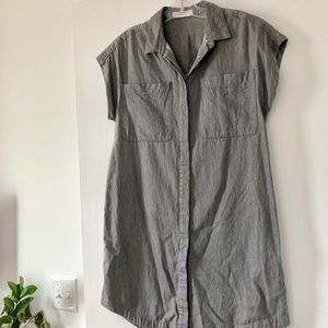 Everlane shirt dress, XS, grey